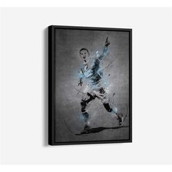 erling haaland poster neon splash manchester city epl