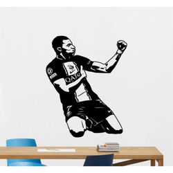 mbappe wall decal vinyl sticker football wall art
