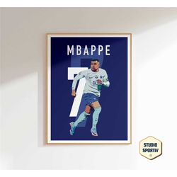 mbapp soccer poster vector art, france football art,