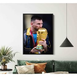 lionel messi canvas, world cup 2022 poster, argentina
