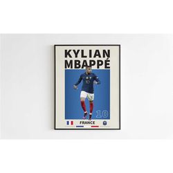 kylian mbappe poster, kylian mbappe, mbappe poster gift,