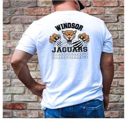 windsor high school shirt in white and grey,