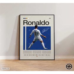 cristiano ronaldo poster, real madrid poster, soccer gifts,