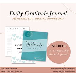 a4 daily gratitude journal - 40-page digital download