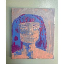 modern art magdalene original acrylic painting - girl