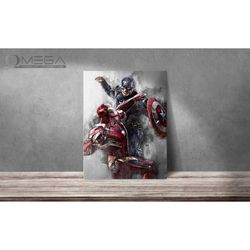 captain america, iron man poster captain america civil