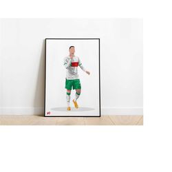 diogo dalot portugal football poster print a3 / a4 / a5 wall art, office, bedroom