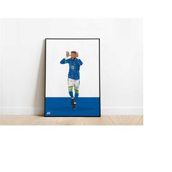 neymar brazil football poster print a3 / a4 / a5 wall art, office, bedroom