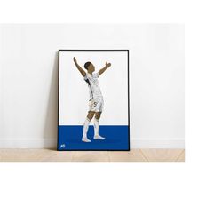 jude bellingham real madrid 23/24 football poster print a3 / a4 / a5 wall art, office, bedroom