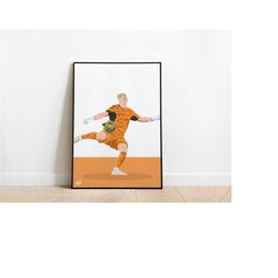 aaron ramsdale arsenal football poster print a3 / a4 / a5 wall art, office, bedroom