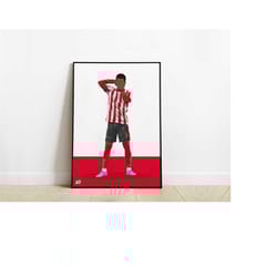 amad diallo sunderland afc 2022/23 football poster print a3 / a4 / a5 wall art, office, bedroom