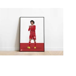 leroy sane bayern munich football poster print a3 / a4 / a5 wall art, office, bedroom