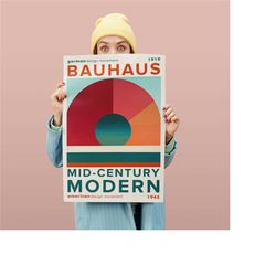 colorful geometric poster, mid century abstract wall art print, 60s vintage minimalist poster, abstract, contemporary, r