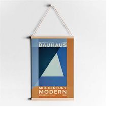 modern bauhaus poster, retro poster, minimalist wall art, mid century art print, exhibition poster, 16x20 24x36, office