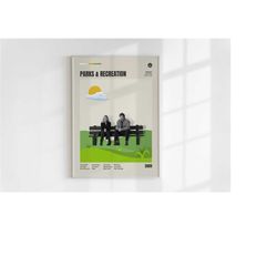 parks and recreation, greg daniels, retro tv series print, modern vintage, mid century modern, tv series poster, minimal