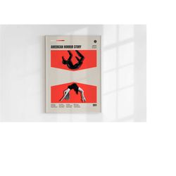 american horror story, lady gaga, minimalist tv series poster, wall art print, vintage inspired poster, mid century mode