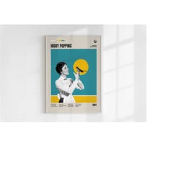 mary poppins, robert stevenson, minimalist movie poster, wall art print, vintage inspired poster, mid century modern pos