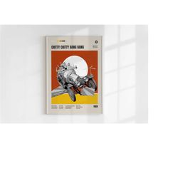 chitty chitty bang bang, ken hughes, retro movie poster, mid century modern poster, minimalist movie poster, vintage ins