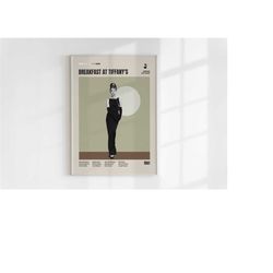 breakfast at tiffany's, blake edwards, minimalist movie poster, wall art print,vintage inspired poster,mid century moder