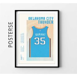 kevin durant poster, okc thunder shirt canvas, nba