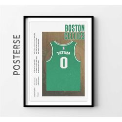 jason tatum poster, boston celtics shirt canvas, nba