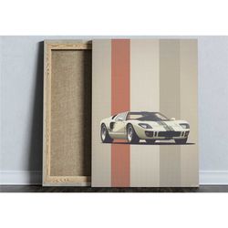 vintage sports car poster, automotive wall art, car