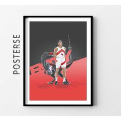scottie barnes poster, toronto raptors print, basketball wall
