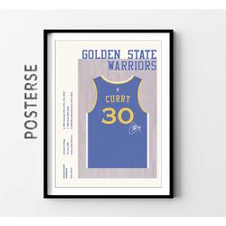 golden state warriors shirt stephen curry jersey poster,