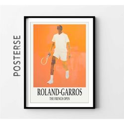 roland garros french open grand slam tennis poster,