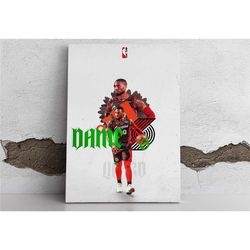 trail blazers damian lillard portland nba posters, trendy
