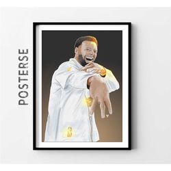 stephen curry poster, golden state warriors canvas print,