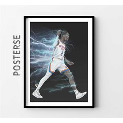 shai gilgeous alexander oklahoma city thunder basketball poster