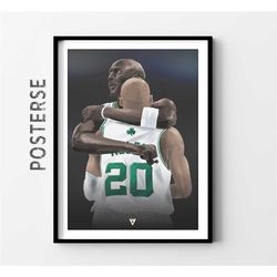 boston celtics poster nba champions kevin garnett ray
