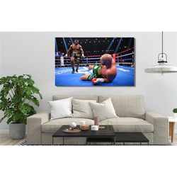 francis ngannou incredible knockdown canvas wall art/ poster