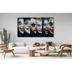 jokers canvas wall art comic wall decor extra