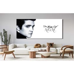elvis presley canvas wall art, elvis presley black