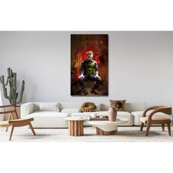 joker heath ledger canvas wall art/ poster extra