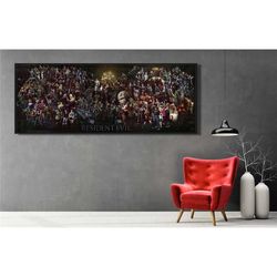 resident evil ready to hang canvas wall art,poster,print,the