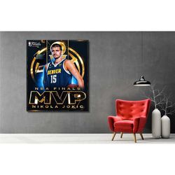 mvp nikola jokic canvas wall art, nikola jokic