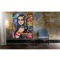 banksy mona lisa pop art, mona lisa print