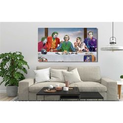last supper all jokers poster canvas wall art