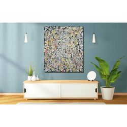 jackson pollockcanvas wall art,living room wall decor,jackson pollock