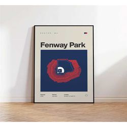 boston red sox poster, fenway park stadium print,