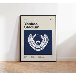 ny yankees poster, new york yankee stadium print,