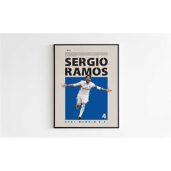 sergio ramos poster, real madrid poster minimalist, sergio