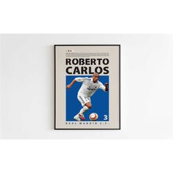 roberto carlos poster, poster, real madrid poster, roberto