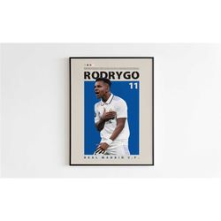 rodrygo poster, poster, real madrid poster minimalist, rodrygo