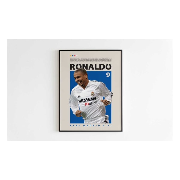 Reinaldo Poster Ronaldo Poster, Real Madrid Poster Minimalist, Ronaldo Print - Inspire ...