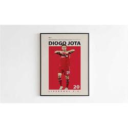 diogo jota poster, liverpool poster minimalist, diogo jota