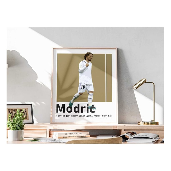 Modric Poster, Printable Luka Modric Wall Art, Football | Inspire Uplift